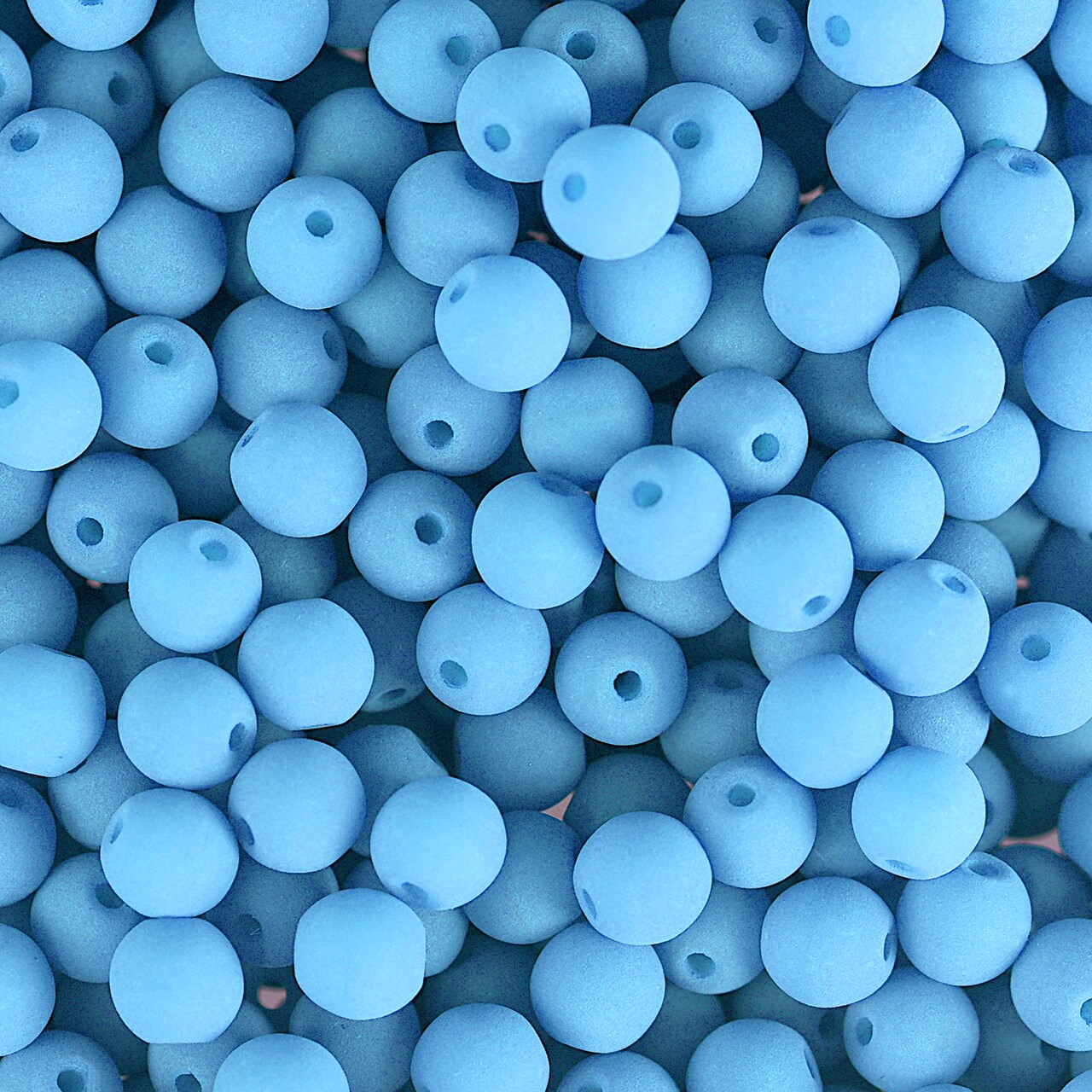 John Bead Czech Glass White Alabaster Velvet Round Bead 3 Strands